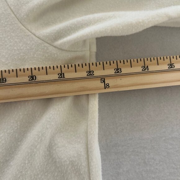 Soft Surroundings Shirt Take It Easy Roll-Tab Sleeve Knit Tunic Ivory SZL Casual - Picture 9 of 10